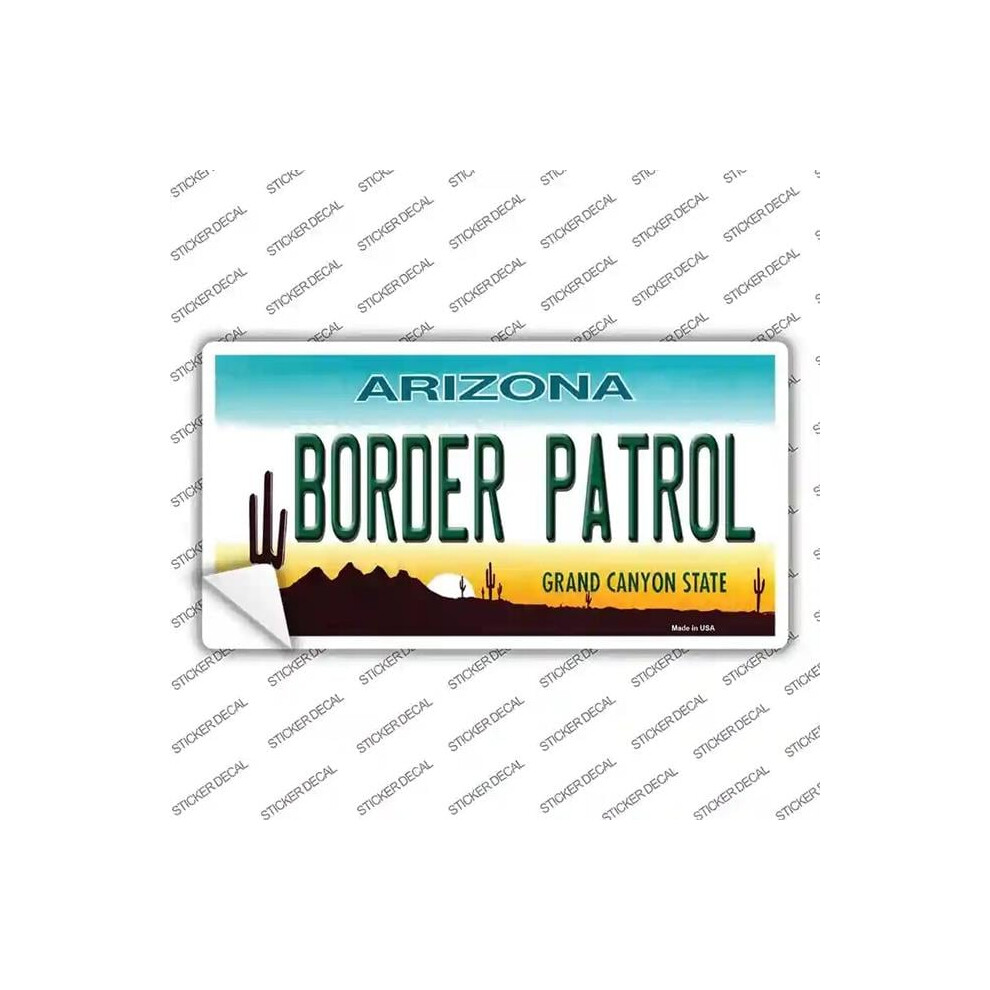 Smart Blonde Lp-7880S-S Border Patrol Arizona State Novelty Sticker Decal - Small 792636037085