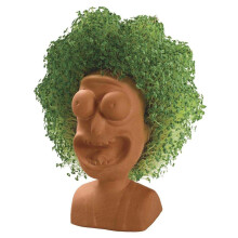 Chia Pet Rick & Morty - Rick med fröpaket, dekorativ kruka, lätt och rolig att odla, perfekt present