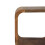 Solid Wood Bed Side Table Extra Mini Minimalist Open Curved Oak-ish Bedside 4
