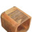 Solid Wood Bed Side Table Extra Mini Minimalist Open Curved Oak-ish Bedside 5