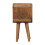 Solid Wood Bed Side Table Extra Mini Minimalist Open Curved Oak-ish Bedside 8