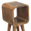 Solid Wood Bed Side Table Extra Mini Minimalist Open Curved Oak-ish Bedside 6