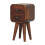 Bedside Table Wooden Extra Mini Curved Chestnut Bedside 2