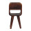 Wooden Bed Side Table Extra Mini Chestnut Curve Lower Bedside 1
