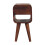 Wooden Bed Side Table Extra Mini Chestnut Curve Lower Bedside 9