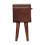 Wooden Bed Side Table Extra Mini Chestnut Curve Lower Bedside 8