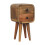 Bed Side Table Stylish Wooden Extra Mini Curved Oak-ish Bedside 3