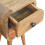 Bed Side Table Stylish Wooden Extra Mini Curved Oak-ish Bedside 6