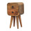Bed Side Table Stylish Wooden Extra Mini Curved Oak-ish Bedside 2
