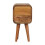 Bed Side Table Stylish Wooden Extra Mini Curved Oak-ish Bedside 9