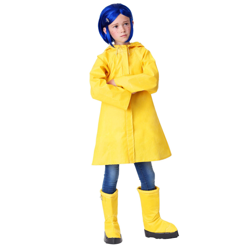 Disfraces Divertidos De Coraline Para Ni As, Chaqueta Impermeable Amarilla De Cuento De Coraline, Talla Grande-image