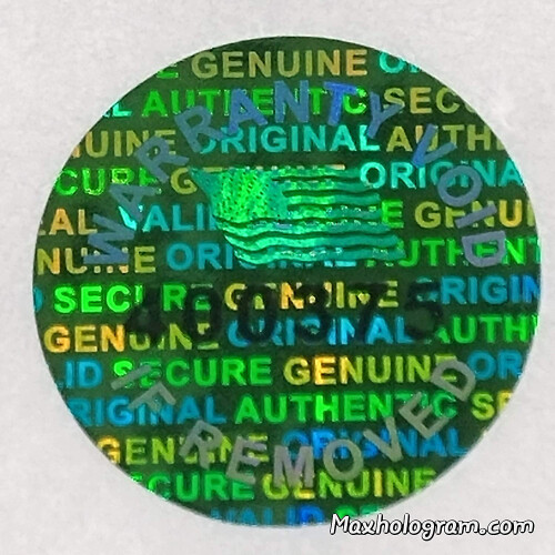 Rótulos Holográficos Verdes 14 MM (0,53 polegadas) com Números de Série - 300 Unidades 1