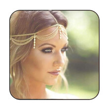 Catery Gold Hair Chain Bijoux Mariage Headbands Tassels Boho Accessoire