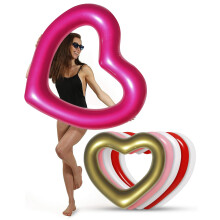 The Original Heart Pool Floats for Adults by LOTELI - Thicker & Stronger - Large Inflatable Pool Floats for Parties Bachelorette Wedding Float -