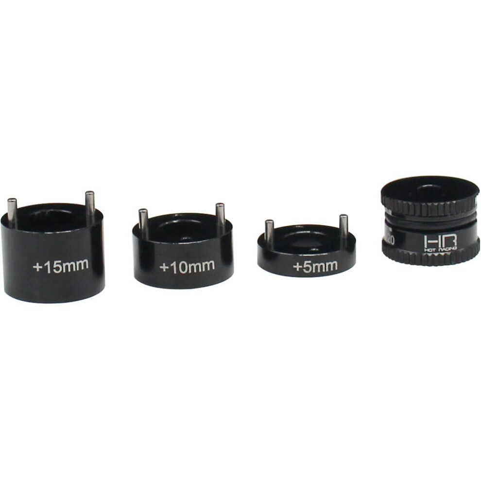 Jauge de hauteur de caisse en aluminium Hot Racing SD1420RH01 14-20 mm + 5 10 15 mm