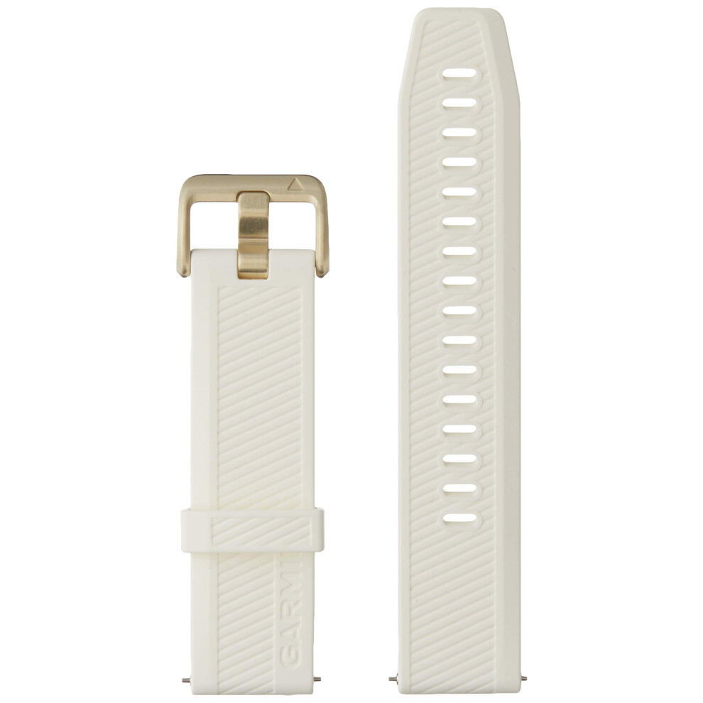 Garmin Quick Release Band  20mm  White with Light Gold Hardware  Small/Medium