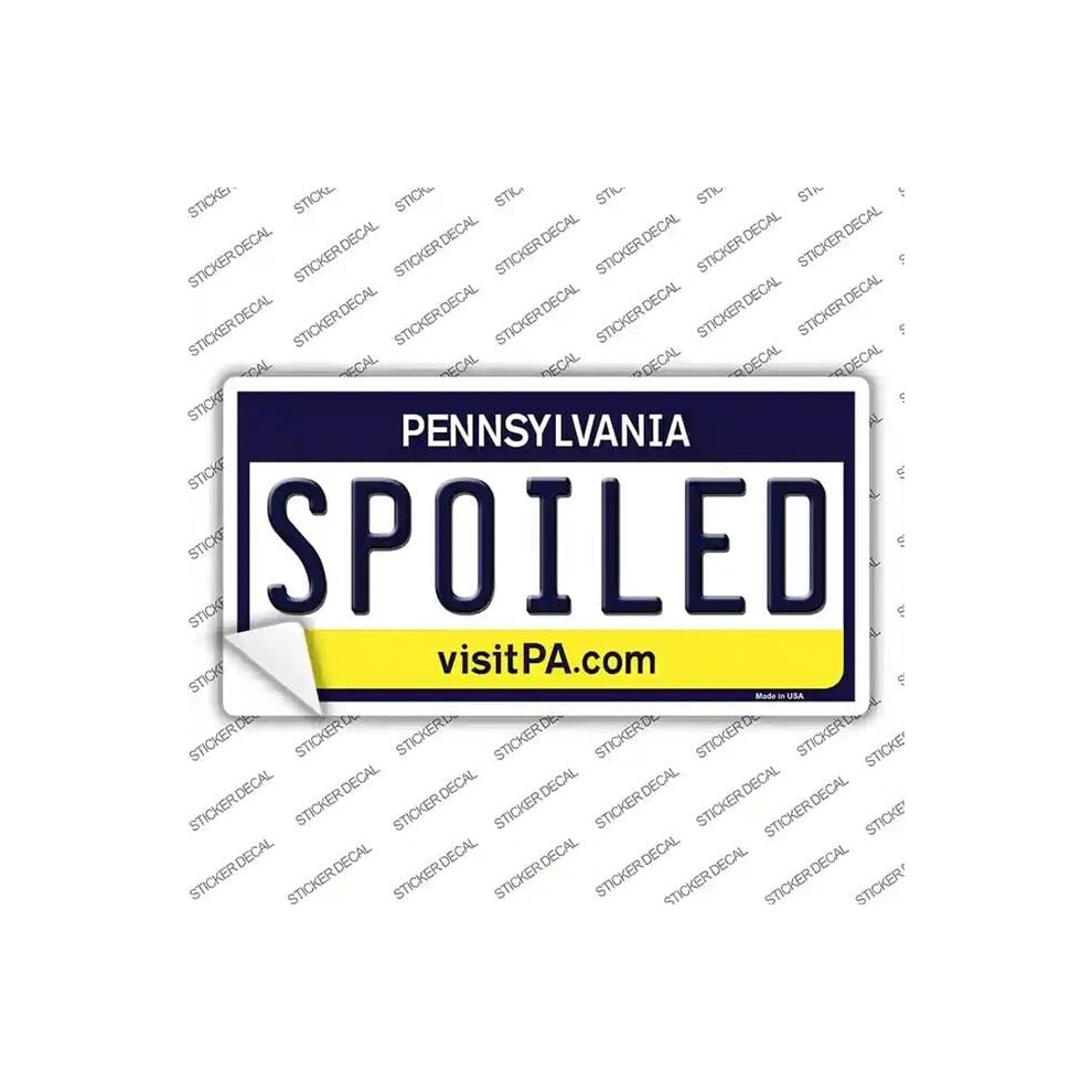 Smart Blonde Lp-6075S-S Spoiled Pennsylvania State Novelty Sticker Decal - Small 731997958998