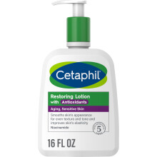 Lotion corporelle réparatrice Cetaphil aux antioxydants pour les peaux vieillissantes Idéal pour le cou et la poitrine Sans parfum ni parabène Co