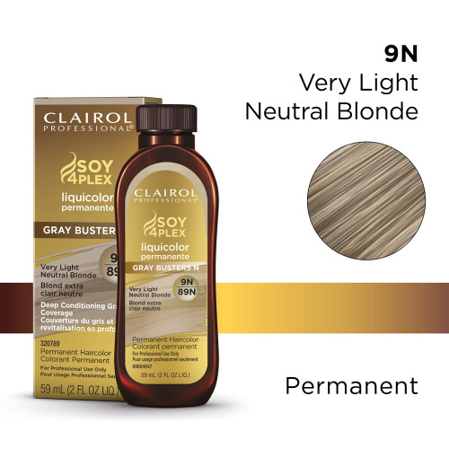 Clairol Clairol Professional Μόνιμο Χρώμα Μαλλιών για Ξανθά, 9n Ανοιχτό Ξανθό, 2 oz 1
