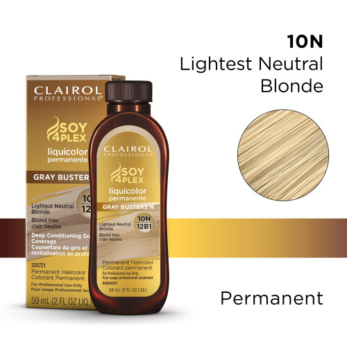 Clairol Clairol Professional Μόνιμο Χρώμα Μαλλιών για Ξανθά Μαλλιά, 10n Πολύ Ανοιχτό Ξανθό, 2 oz 1