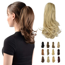 Sofeiyan 13"""" Ponytail Extension Long Curly Ponytail Clip in Claw Hair Extension Natural Looking Synthetic Hairpiece for Women 4.40oz