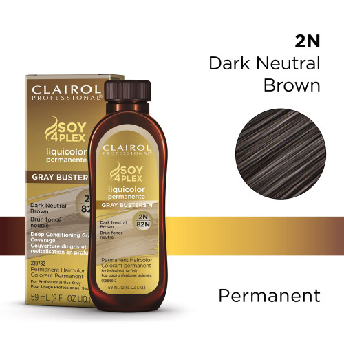 Clairol Clairol Professional Μόνιμο Liquicolor για Σκούρα Μαλλιά, 2n Σκούρο Ουδέτερο Καφέ, 2 oz 1