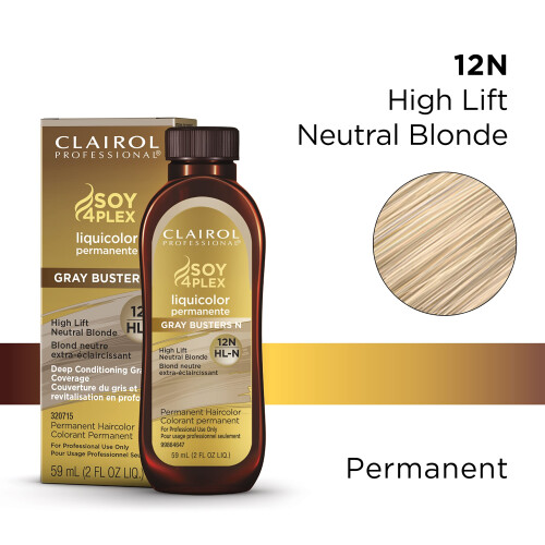 Clairol Clairol Professional Μόνιμο Χρώμα Μαλλιών για Ξανθά Μαλλιά, 12n Υψηλή Ανύψωση Ξανθού, 2 oz 1