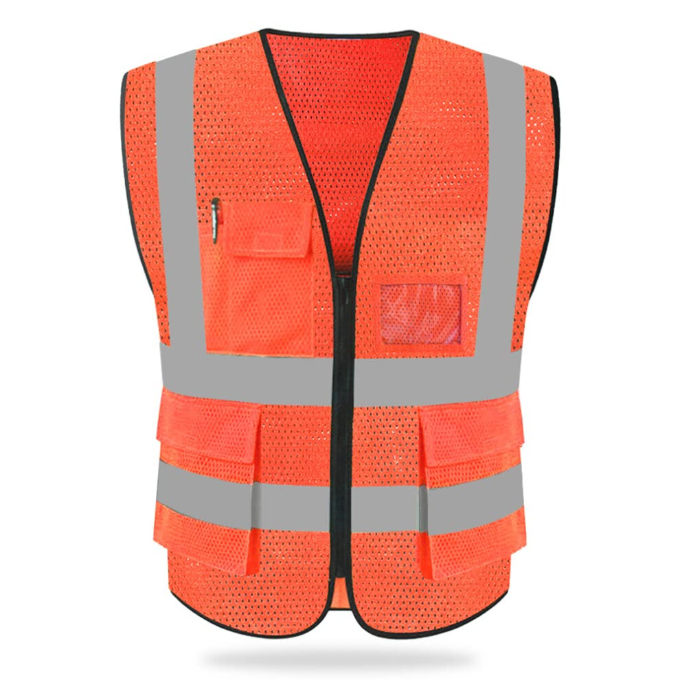 Gilet de s   curit    r   fl   chissant haute visibilit    HYCOPROT avec poches et fermeture    clair, conforme aux normes ANSI/ISEA