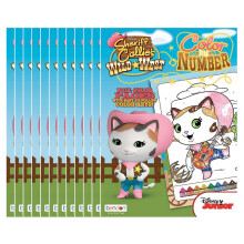Disney Sheriff Callie Color by Number Coloring Book with Full-Color Border Guide (Pack of 12)