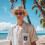 Cute-Patch Hawaii Beach Happy broderet jern p? patch hat n?l 2
