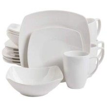 Gibson 92576.16 Zen Buffetware Square Dinnerware Set - 16 Piece