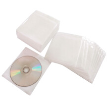 HAPLIVES Capas para CD/DVD/BluRay Capa plstica de recarga dupla face para pastas de armazenamento de CD e DVD, pacote com 100 (branca)