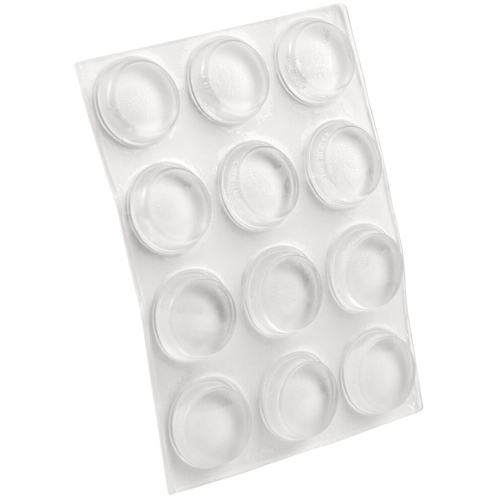 Softtouch 1/2"""""""" Round Self Stick Noise Dampening Cabinet Bumpers 100 Pack Clear 100 Count 074523421604