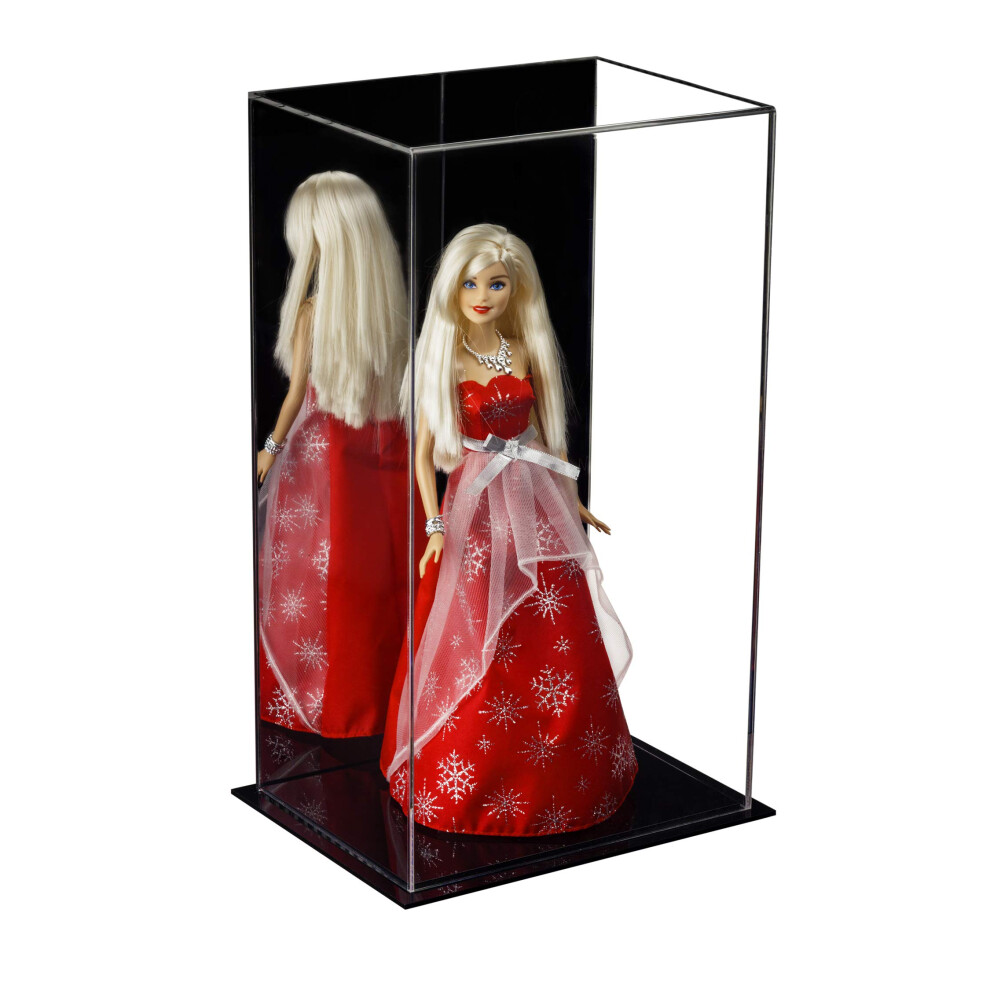 Vielseitige Vitrine Aus Acryl Von Better Display Cases Mittelgro E Rechteckige Box Mit Spiegel Und Schwarzem Sockel, 20,3 X 15,2 X 35,6 Cm (A09-image