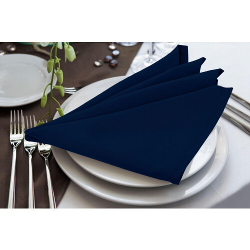Utopia Home [Pacote de 24, Azul Marinho] Guardanapos 17x17 Polegadas, 100% Poliéster, Laváveis, Ideais para Festas 2