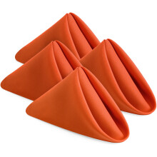 Utopia Home [Pacote de 24, Laranja] Guardanapos de Tecido 17x17 Polegadas, 100% Poliéster, Laváveis e Reutilizáveis