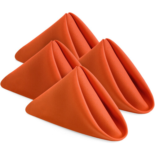 Utopia Home [Pacote de 24, Laranja] Guardanapos de Tecido 17x17 Polegadas, 100% Poliéster, Laváveis e Reutilizáveis