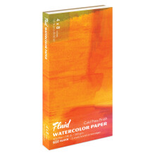 Vloeibaar Artist aquarelblok 140 lb (300 GSM) koudgeperst papierblok voor aquarel en natte media met eenvoudige blokbinding 4 x 8 inch 15 witte velle