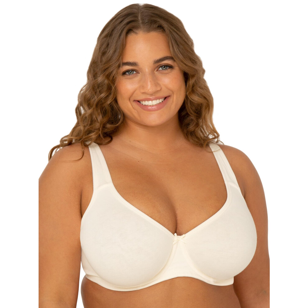 Fruit of the Loom Women's Plus-Size Cotton Unlined Underwire Bra  Pristine  38C