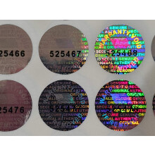14 mm (0,53 cala) z numerem seryjnym okragle manipulacje Ozdobione zabezpieczenie pustka hologram etykiety uszczelnien naklejki- Maxhologram Mark