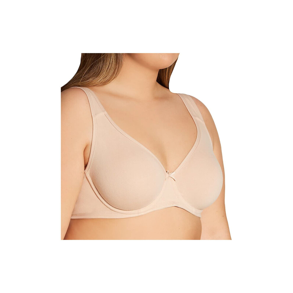 Fruit of the Loom Women's Plus-Size Cotton Unlined Underwire Bra  Sand  42DDD