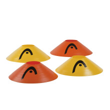 HEAD QST Tennis Dome Cones - 20 Training & Practice Cones for Agility & Accuracy Drills Yellow / Orange