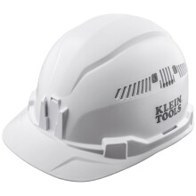 Klein Tools 60105 Schutzhelm mit belfteter Kappe, gepolstertes, selbstableitendes, geruchsabweisendes Schweiband, Wei