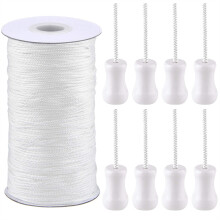 SAYAYA 109 Yards Flettet Nylon Lift Shade Snor med Tr? Snor Knopper Nylon Snor Snor 1,8 mm Blind Snor Vindue Shade Lift Snor Lift Snor Wind Chime