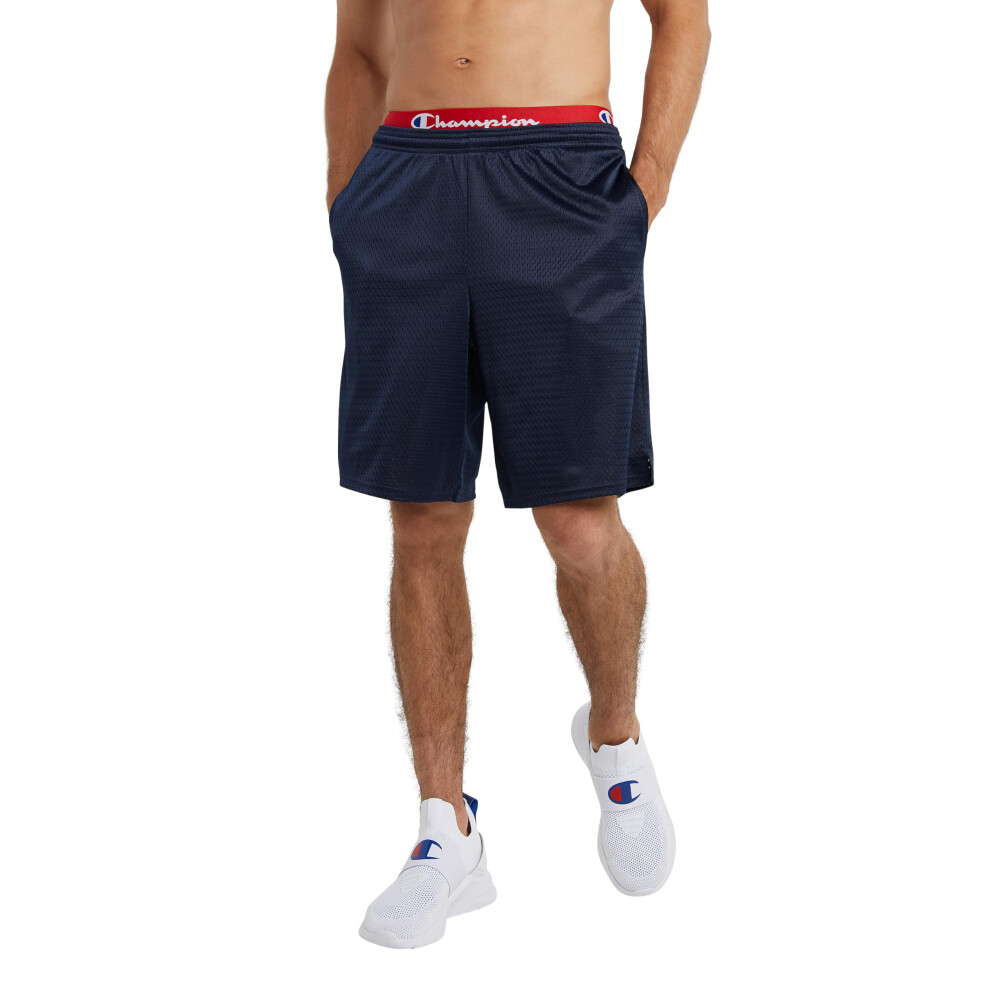 Champion mens 9"""" Shorts  Mesh Shorts  9""""  Mesh Basketball Shorts  Mesh Gym Shorts  Navy-407q88  X-Small US