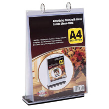 KAFENDA A4 Vcestrnkov vklopn Display Card ttek Stojan na displej Odnmateln ttek Business menu Folder ve tvaru T, oboustrann 8,5 x 11