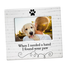 Hundeliebhaber-Bilderrahmen When I Needed a Hand I Found Your Paw-Keramik-Fotorahmen, Haustierfoto als Tisch- oder Schreibtischgeschenk fr Hunde-