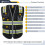 JKSafety 9 Θέσεων Υψηλής Ορατότητας Μαύρο Γιλέκο με Φωσφορούχες Λωρίδες ANSI/ISEA Class 1 4
