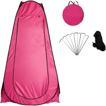 (Pink) Pop Up Toilet Tent Chaning Room Camping Shower Instant Pop Up Portable