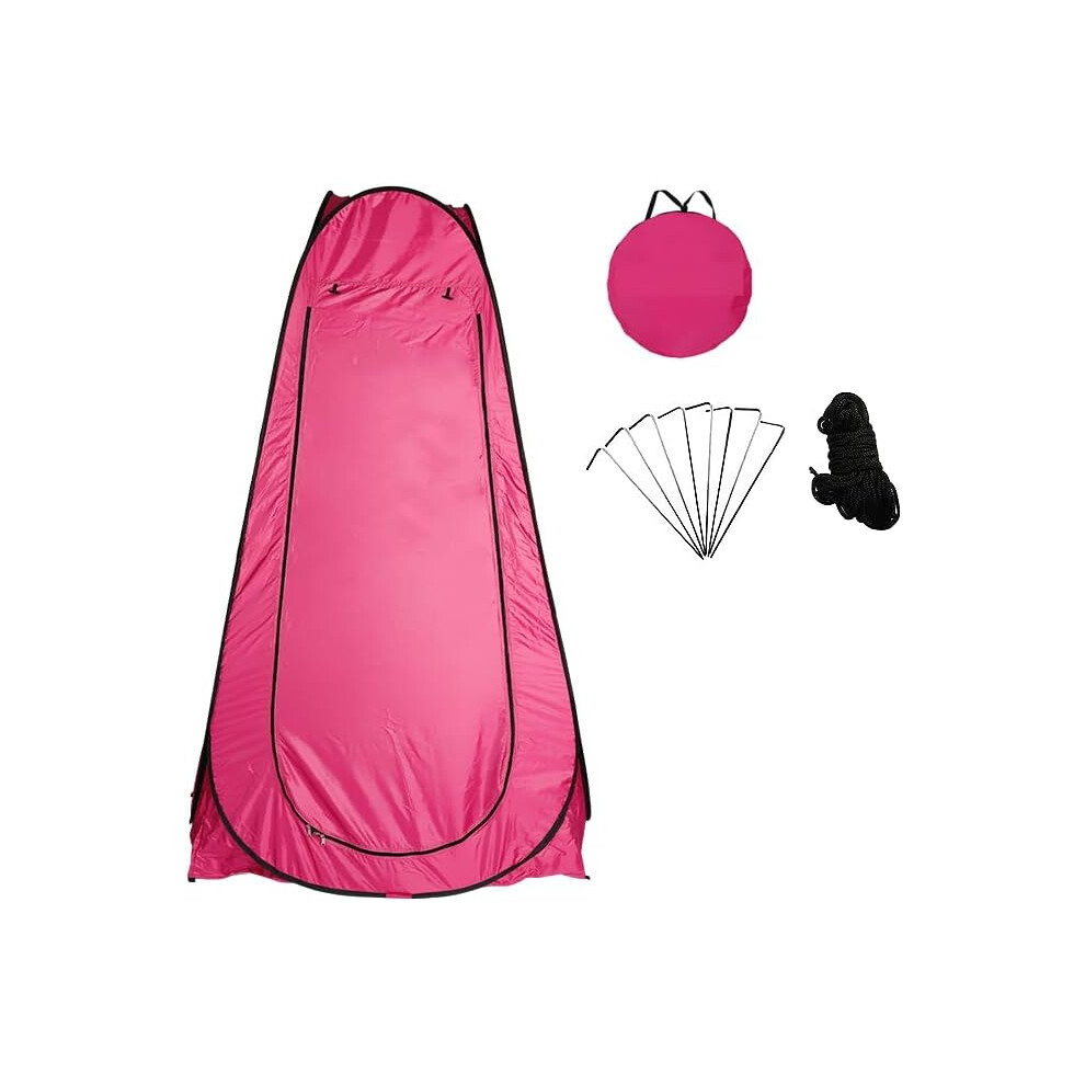 (Pink) Pop Up Toilet Tent Chaning Room Camping Shower Instant Pop Up Portable
